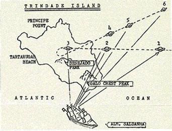 Trindade Isle Map Showing UAO Positions