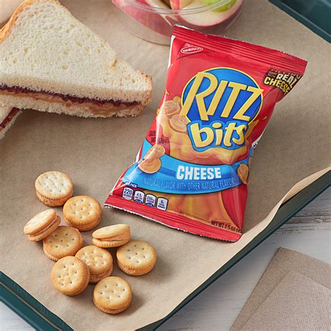 Nabisco Ritz Bits Cheese Sandwich Cracker Snack Packs - 60/Case