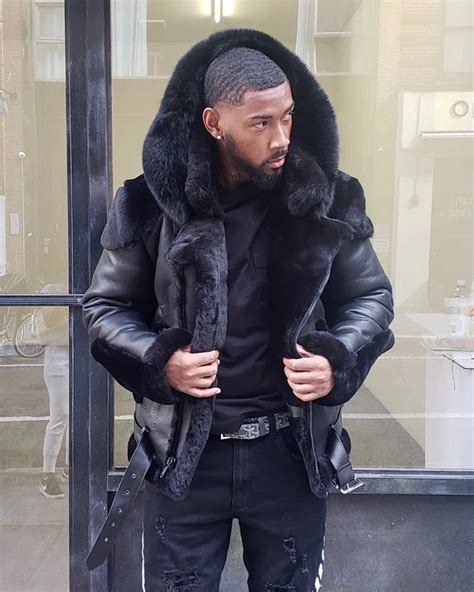 Sheepskin Leather Jacket Black Friday Deals Man Winter Fur Hood Coat ...