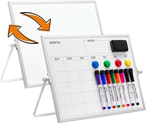 Amazon.com : Comix Dry Erase Calendar & White Board, 16 x 12 Inches Double-Sided Magnetic ...