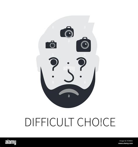 Confused man is choosing a camera Stock Vector Image & Art - Alamy