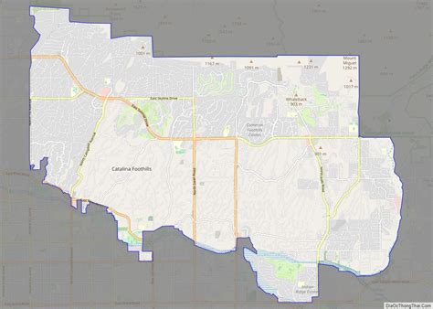 Map of Catalina Foothills CDP