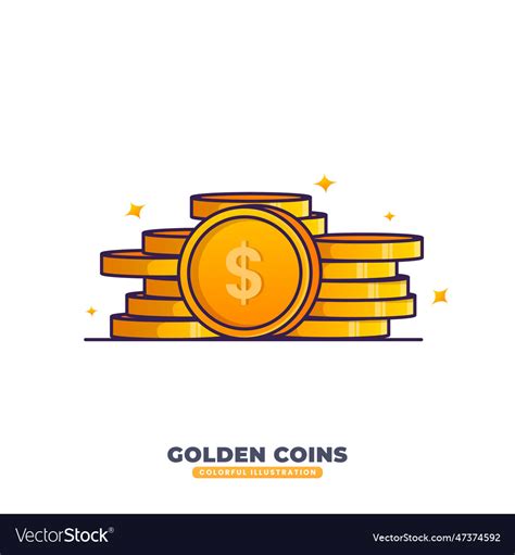 Gold coin Royalty Free Vector Image - VectorStock