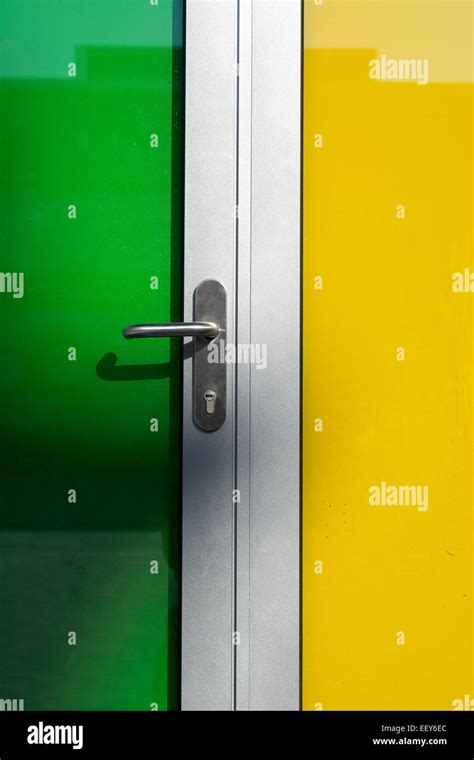 modern glass doors, two colors Stock Photo - Alamy