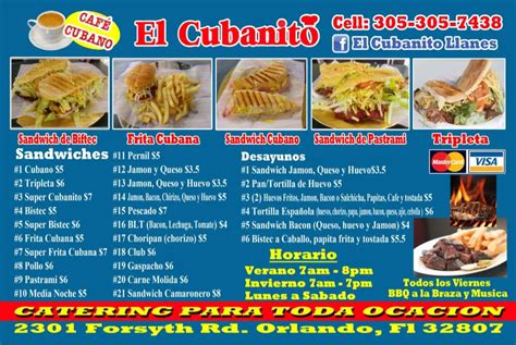 El Cubanito Food Truck Menu, Menu for El Cubanito Food Truck, East ...