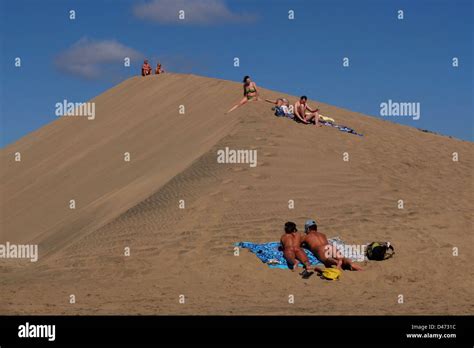 Maspalomas Playa del Inglés Spain Canary Islands Gran Canaria nudism nudists Stock Photo - Alamy