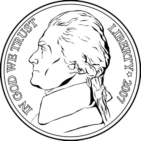 Portrait on a Nickel | ClipArt ETC