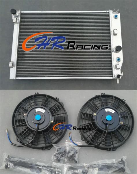 56mm Aluminum Radiator + 2 Fan For CORVETTE Z06 C5 350 5.7L V8 1997 2004 98 99 00 01 02-in ...