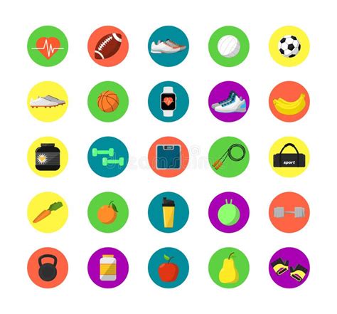 Gym Isolated Equipment, Vector Icon. Stock Vector - Illustration of lifestyle, athlete: 177401511