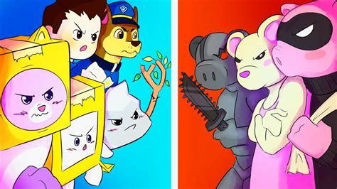 LANKYBOX + PAW PATROL vs. EVIL PIGGY! (INSANE ANIMATED LANKYBOX VIDEO ...