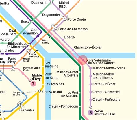 Ecole Veterinaire de Maisons-Alfort station map - Paris Metro