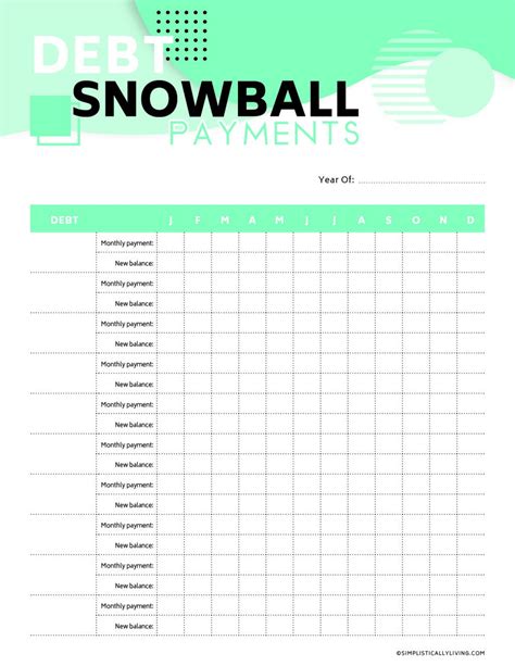 Free Printable Debt Snowball Worksheets