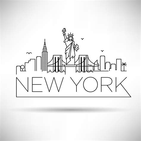 Minimal New York Skyline #vacancesdessin | Paisajes dibujos, Ciudad dibujo, Ilustración de nueva ...