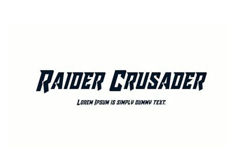 Raider Crusader Font Free Download - Font Sonic