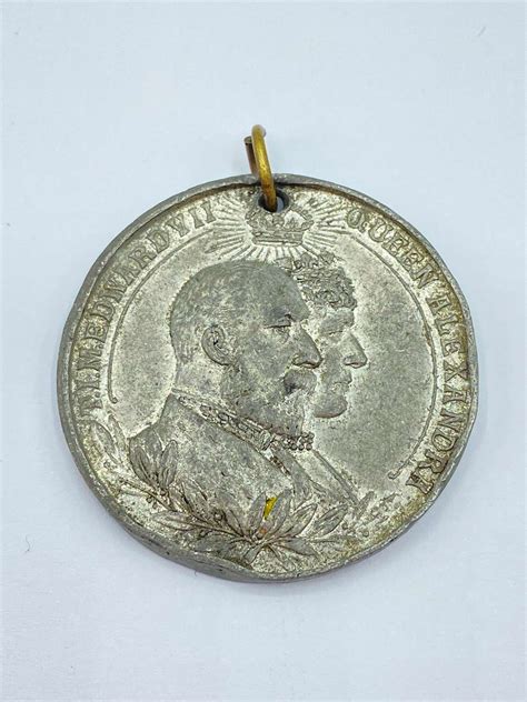 Antique King Edward VII & Queen Alexandra 1902 Coronation Medal