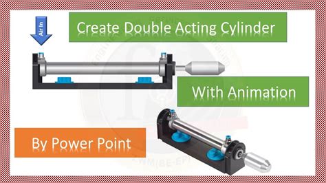 Create Double Acting Cylinder with Animation by Power Point - YouTube