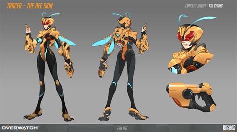 ArtStation - FAN ART- TRACER SKIN- THE BEE, KAI CHANG | Overwatch hero ...