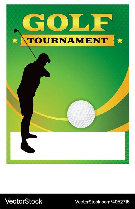 Golf tournament flyer template Royalty Free Vector Image