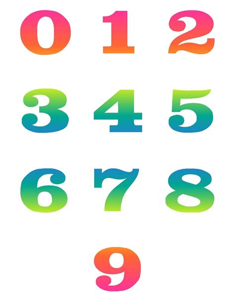 number template - Clip Art Library