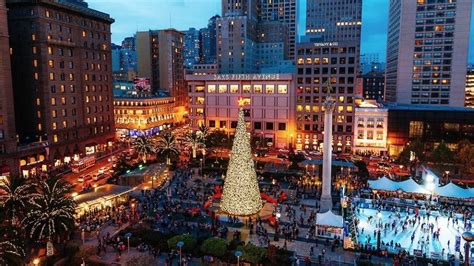 Tree Lighting at Union Square at Union Square in San Francisco ...