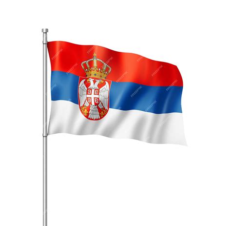 Premium Photo | Serbia flag, three dimensional render, isolated on white