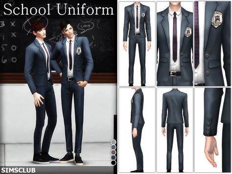 sim-ent: [SIMSCLUB] School Uniform EA Mesh Edit ... - Cc Finds