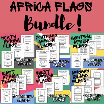 African Flag Colouring Pages Bundle! - All African Countries! | TPT