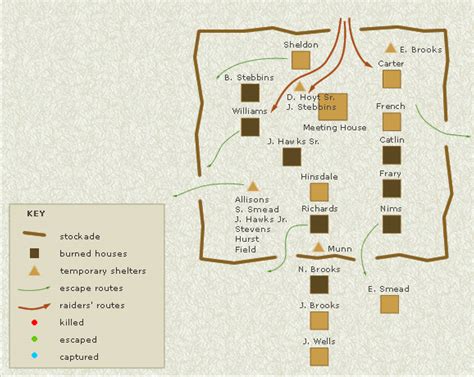 Map of Deerfield Raid