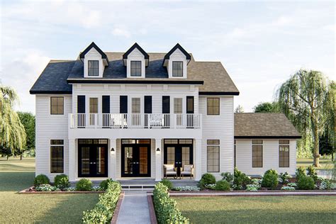 4-Bed Southern Colonial House Plan with 2-Car Side-Load Garage - 62807DJ | Architectural Designs ...