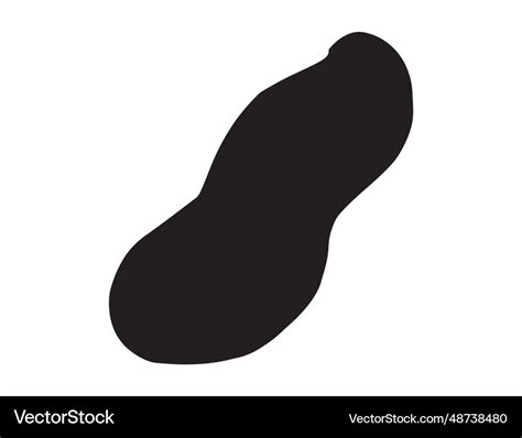 Peanut silhouette art Royalty Free Vector Image