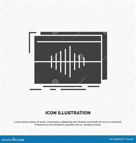 Audio, Frequency, Hertz, Sequence, Wave Icon. Glyph Vector Gray Symbol ...