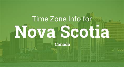 Time Zones in Nova Scotia, Canada