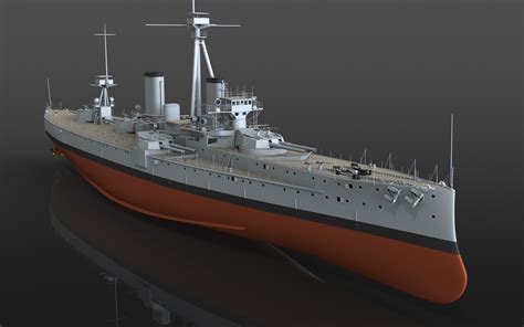 Battleship HMS Dreadnought modelled in SolidWorks :: Behance