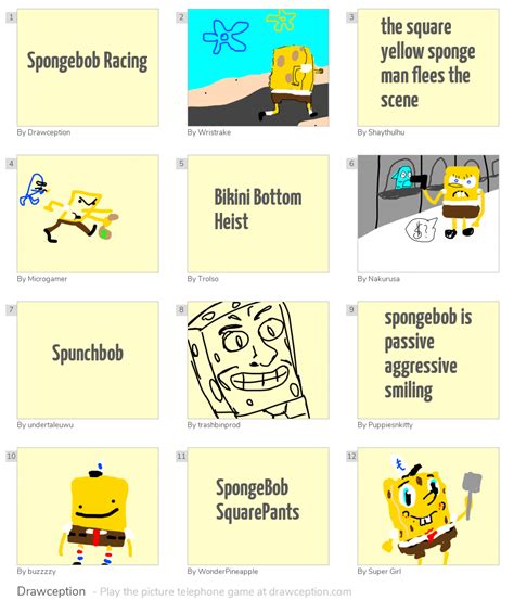 Spongebob Racing - Drawception