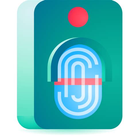 Fingerprint scanner 3D Toy Gradient icon
