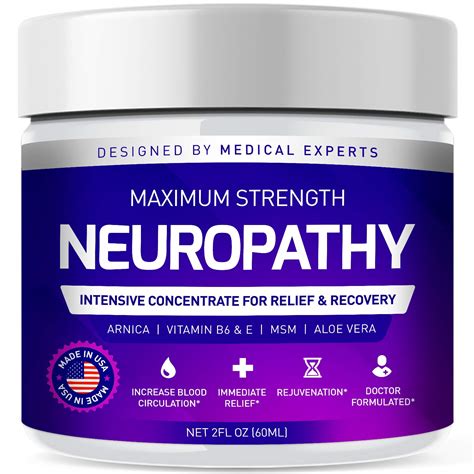 Neuropathy Nerve Pain Relief Cream - Maximum Strength Relief Cream for Foot, Hands, Legs, Toes ...