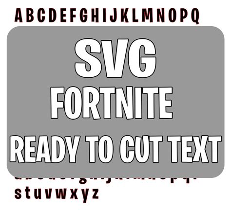 Fortnite Font SVG