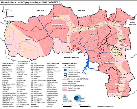 Map 13 Restricted humanitarian access due to the ongoing conflict in ...