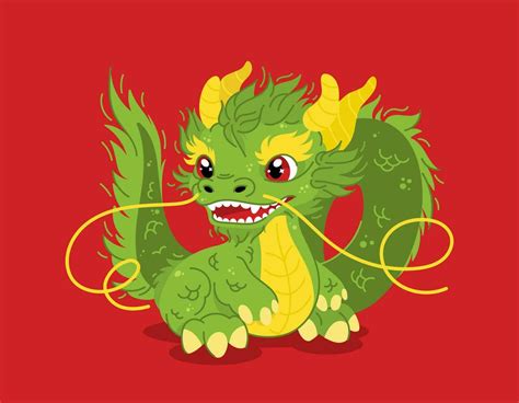 Chinese New Year 2024. Chinese zodiac symbol green dragon for branding ...