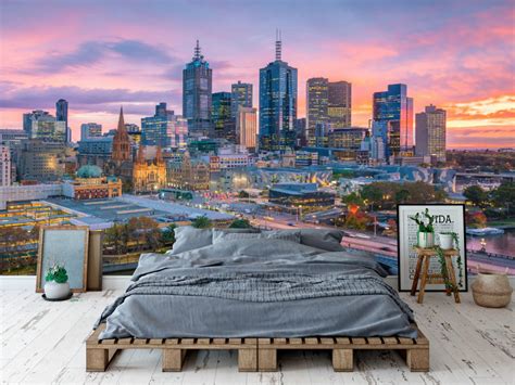 Wallpaper Mural Melbourne City Skyline