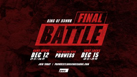 ROH Final Battle | Pro Wrestling Scorecards