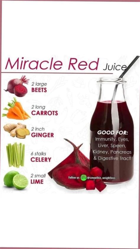 Miracle red juices in 2023 | Healthy juice recipes, Healthy drinks smoothies, Healthy drinks recipes