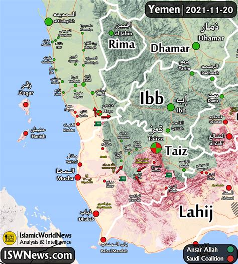 Latest Updates On The Southern Front Of Hudaydah And Marib, 20 November 2021 (Map Update ...