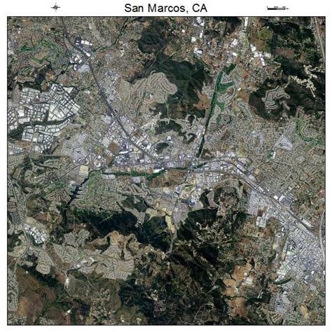 Aerial Photography Map of San Marcos, CA California