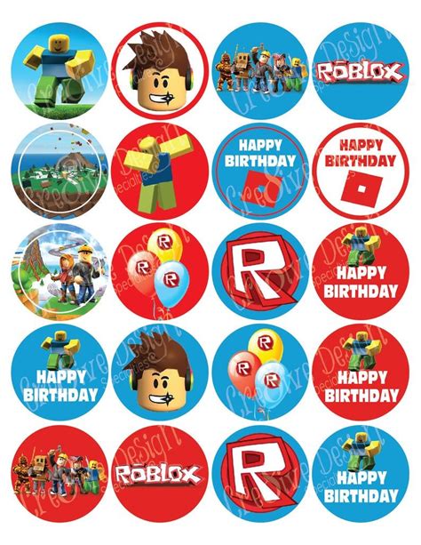 ROBLOX Cupcake Toppers Roblox Birthday Roblox Party Roblox | Etsy | Roblox cake, Roblox birthday ...