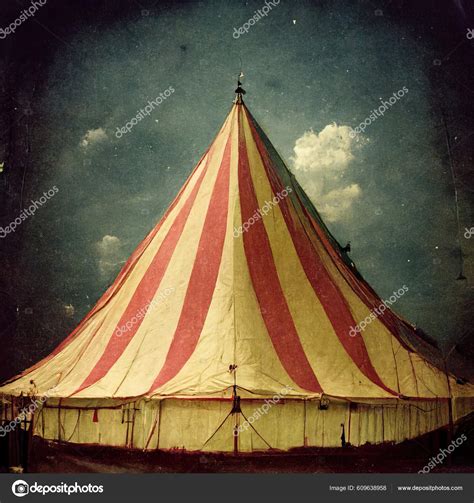 Rendering Scary Circus Tent Carnival Broken Tent Dark Vibes Dark Stock ...