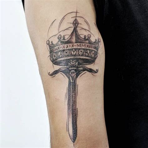 Details more than 68 crown and sword tattoo latest - in.cdgdbentre