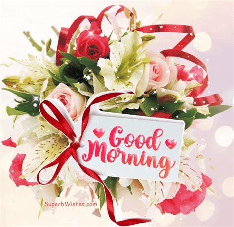 Gorgeous Good Morning Animated GIF With Roses | SuperbWishes.com