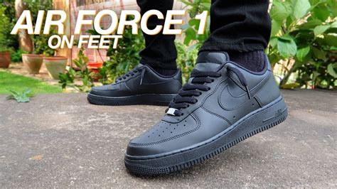 NIKE Air Force 1 Black Review | On Feet | WORTH IT?? - YouTube