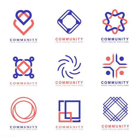 Set of community branding logo design samples | free image by rawpixel ...